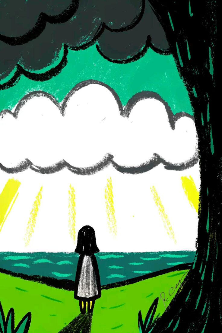 Stillness by the lake green style